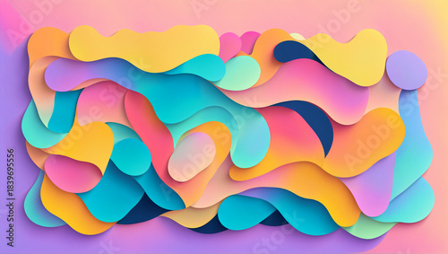 colorful abstract layered s...