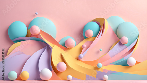 abstract 3d composition fea...