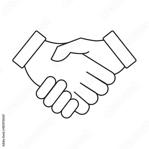 Handshake Line Icon,Business Agreement Handshake Icons,Collaboration Handshake Vector Pack.
