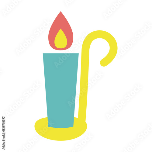 シンプルでかわいいキャンドルのイラスト
