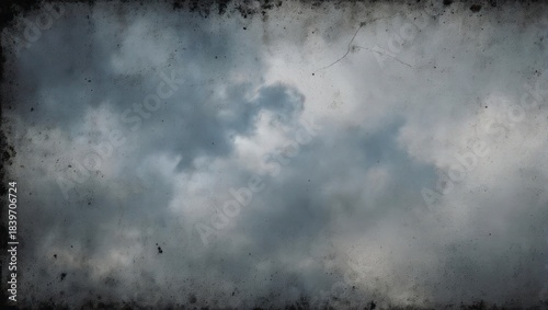Dramatic Cloudy Sky with Dark and Grungy Texture.