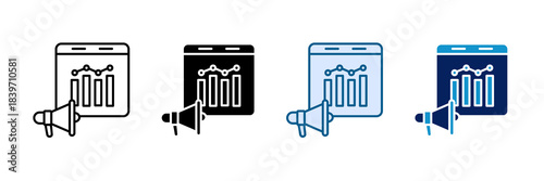 Campaign Analytics Icon Set Multiple Style Collection