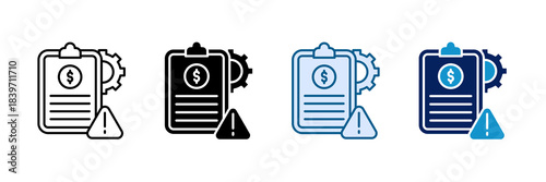 Debt Management Icon Set Multiple Style Collection