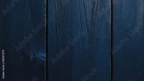Dark Blue Wood Texture Background with Visible Grain and Knots.
