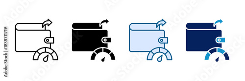 Spending Limit Icon Set Multiple Style Collection