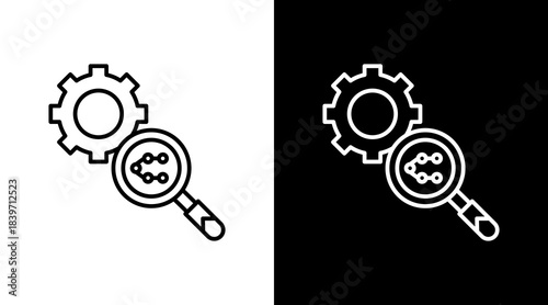 Root Cause Analysis Outline White Icon Set Design