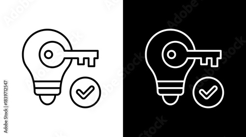 Problem Solving Outline White Icon Set Design