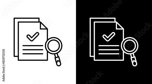 Evidence Review Outline White Icon Set Design