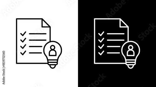 Logical Conclusion Outline White Icon Set Design