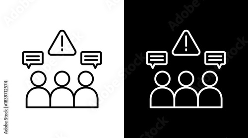 Critical Discussion Outline White Icon Set Design