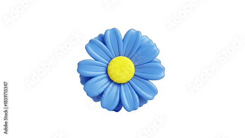 Wallpaper Mural Blue Daisy Flower Isolated on White Background Torontodigital.ca