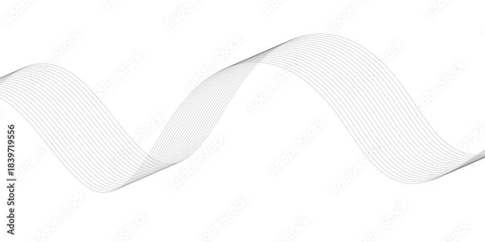Fototapeta premium simple black blend wavy line design art for banner poster background.