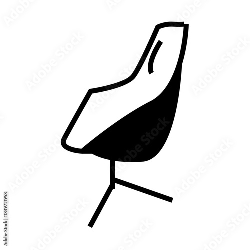 black armchair vector illustration