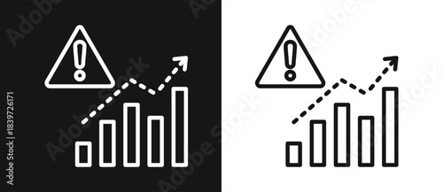 Crisis Prediction Outline style In White And Black Background