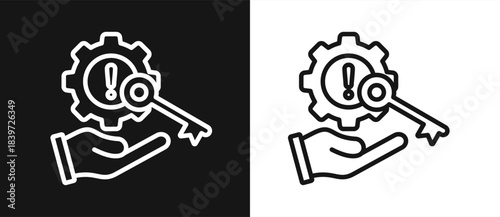 Opportunity Outline style In White And Black Background