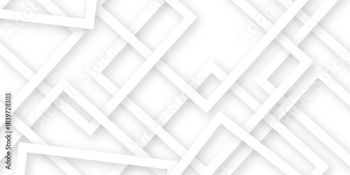 Abstract vector gray and white tech technology transparent square rectangle shape. seamless geometry paper triangle background. Space design concept. Decorative web layout design.