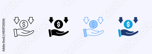Revenue Icon Set Multiple Style Collection Element For Design