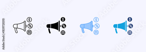 Promotion Icon Set Multiple Style Collection Element For Design