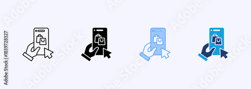 Ecommerce App Icon Set Multiple Style Collection Element For Design