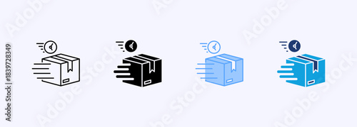Fast Delivery Icon Set Multiple Style Collection Element For Design