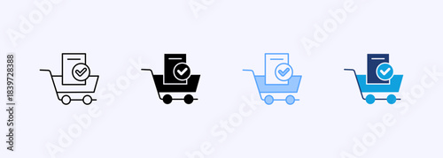 Order Done Icon Set Multiple Style Collection Element For Design