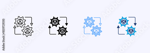 Change Management Icon Set Multiple Style Collection Element For Design