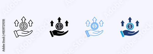 Capital Appreciation Icon Set Multiple Style Collection Element For Design