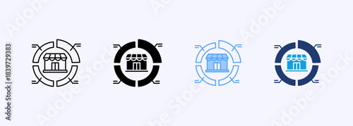 Market Segmentation Icon Set Multiple Style Collection Element For Design