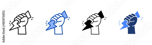 Willpower icon set multiple style collection