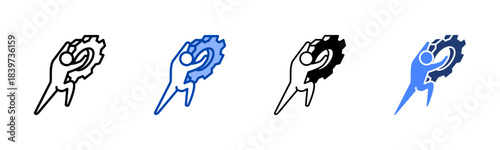 Tenacity icon set multiple style collection