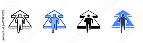 Progress icon set multiple style collection