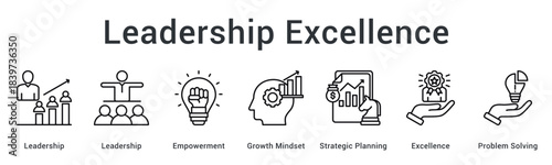 Leadership excellence develops empowerment and growth mindset through strategic planning for problem solving achievements.