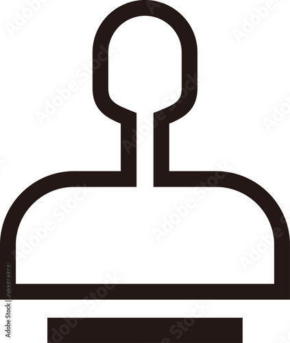 スタンプ　ハンコ　アイコン　線画