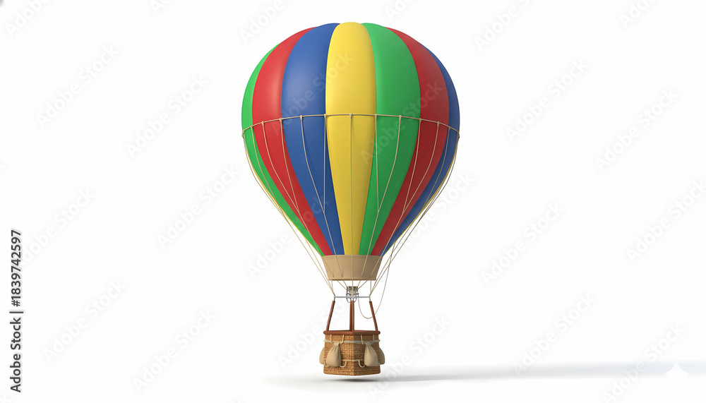Fototapeta premium hot air balloon isolated on white background