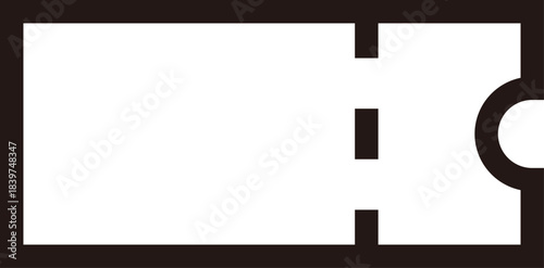 線画のチケットアイコン