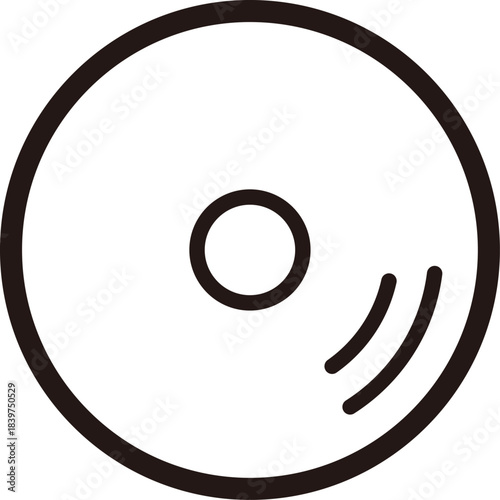 線画のCD・レコードアイコン
