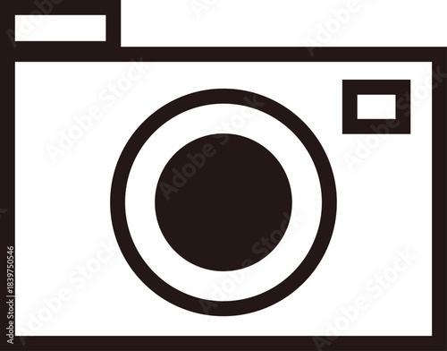 線画のカメラアイコン