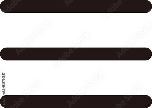 線画の三本線アイコン