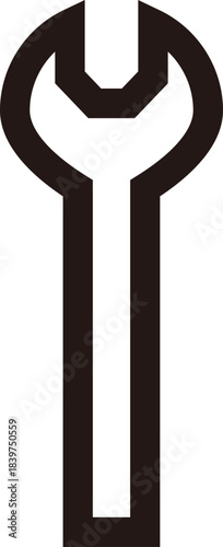 線画のスパナアイコン