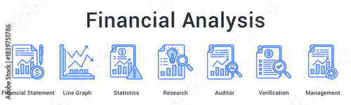 Financial analysis using statements and graphs with statistical research for auditor verification and management.