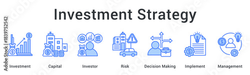 Investment strategy allocates capital for investors while managing risk through decision making and implementation oversight.