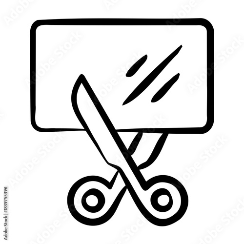 Cutting Icon - Handdrawn