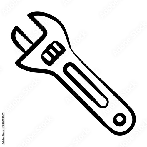 Wrench Icon - Handdrawn