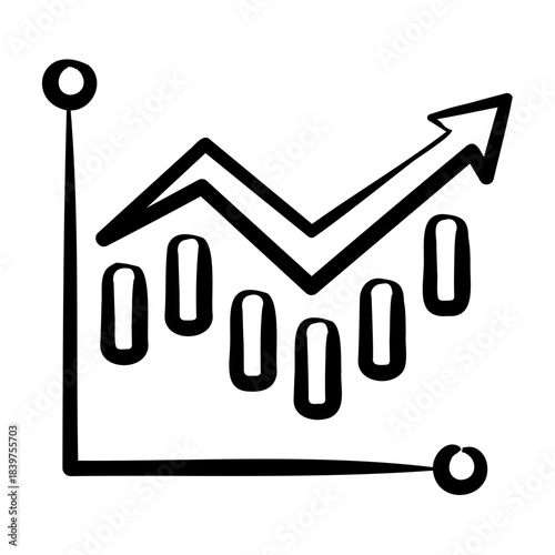 Performance Graph Icon - Handdrawn