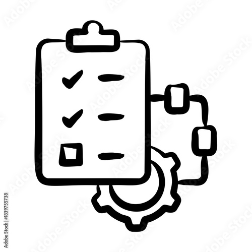 Production Report Icon - Handdrawn