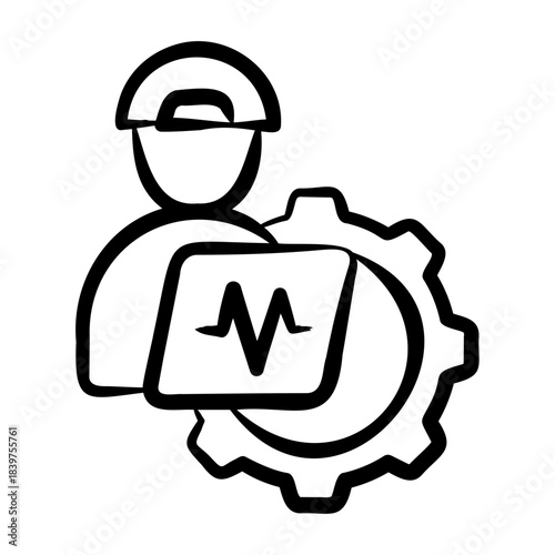 Engineer Icon - Handdrawn