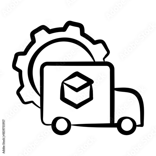 Supply Chain Icon - Handdrawn