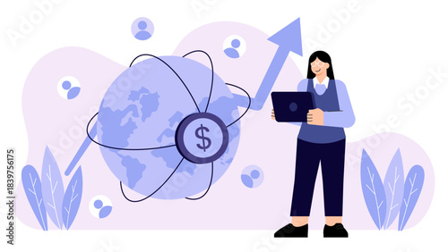 Flat illustration of business speed networking Flat Vector Illustration