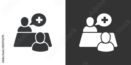 Medical Consultation icon. Solid glyph series icon