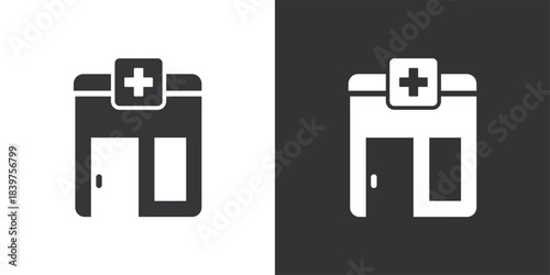 Hospital Building icon. Solid glyph series icon